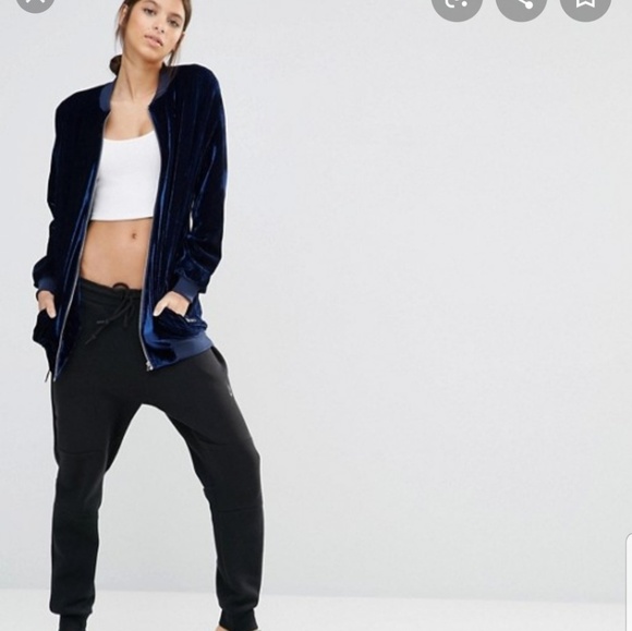 Missguided longline velvet bomber jacket - Picture 3 of 8